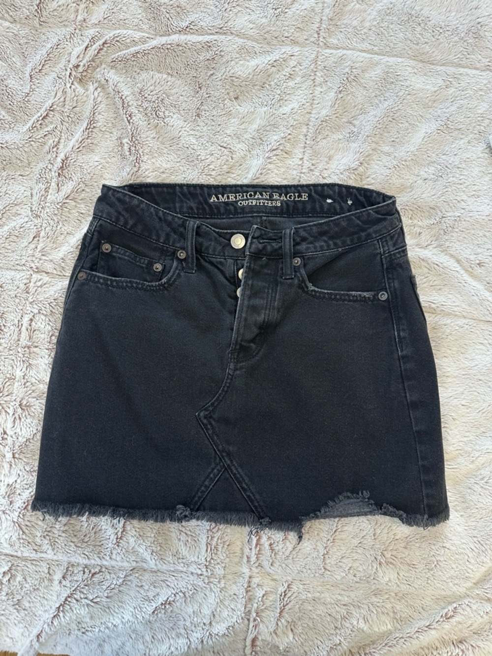 Abercrombie & Fitch Black Denim Mini Skirt